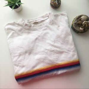 Brandy Melville rainbow striped shirt
